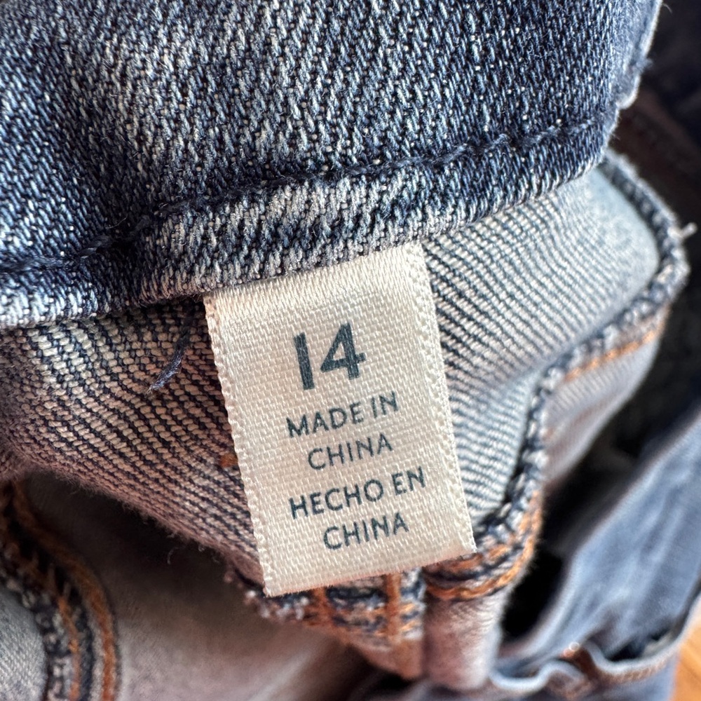 Seven7 Straight Leg Mid-Rise Blue Denim Jeans Size 14 - Picture 7 of 12